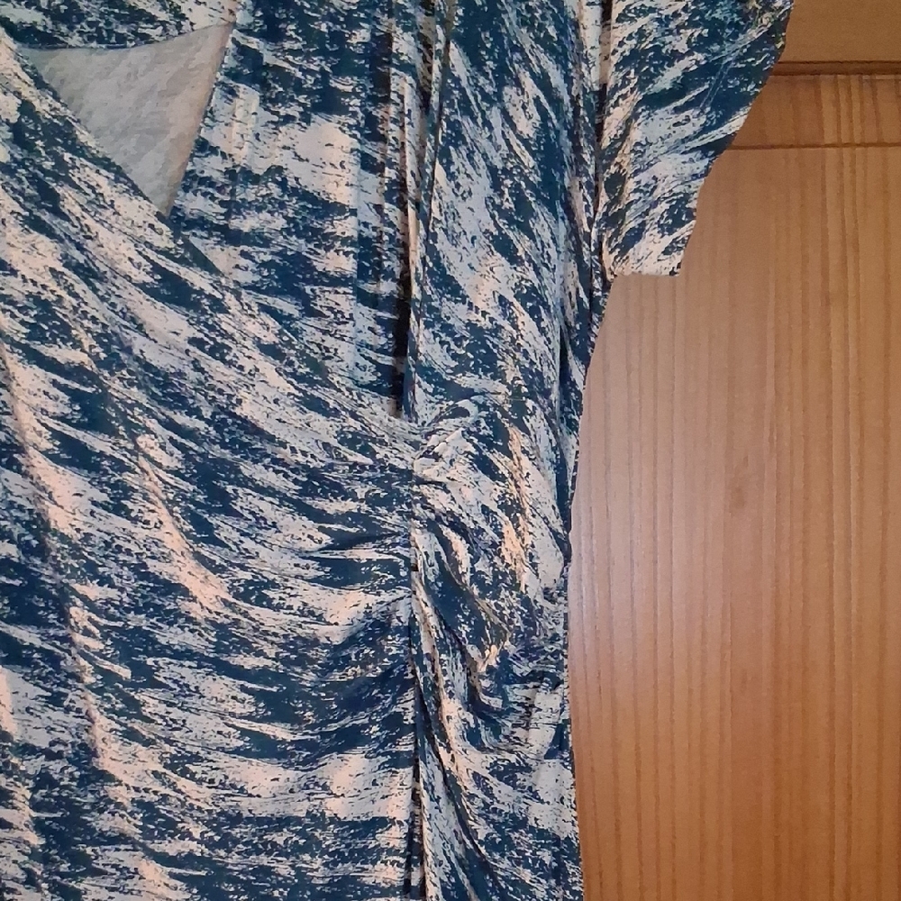 Soft Surroundings Blue and White Midi Dress - Picture 3 of 5